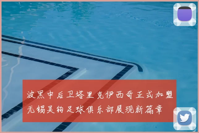 波黑中后卫塔里克伊西奇正式加盟无锡吴钩足球俱乐部展现新篇章