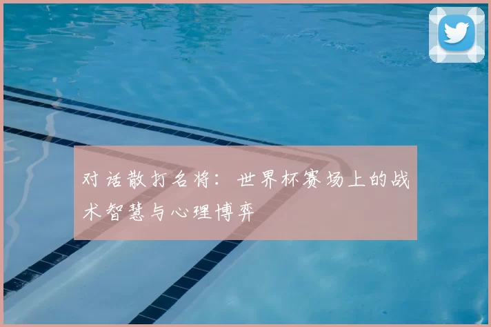 对话散打名将：世界杯赛场上的战术智慧与心理博弈