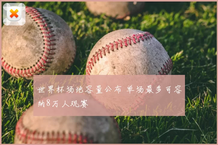 世界杯场地容量公布 单场最多可容纳8万人观赛